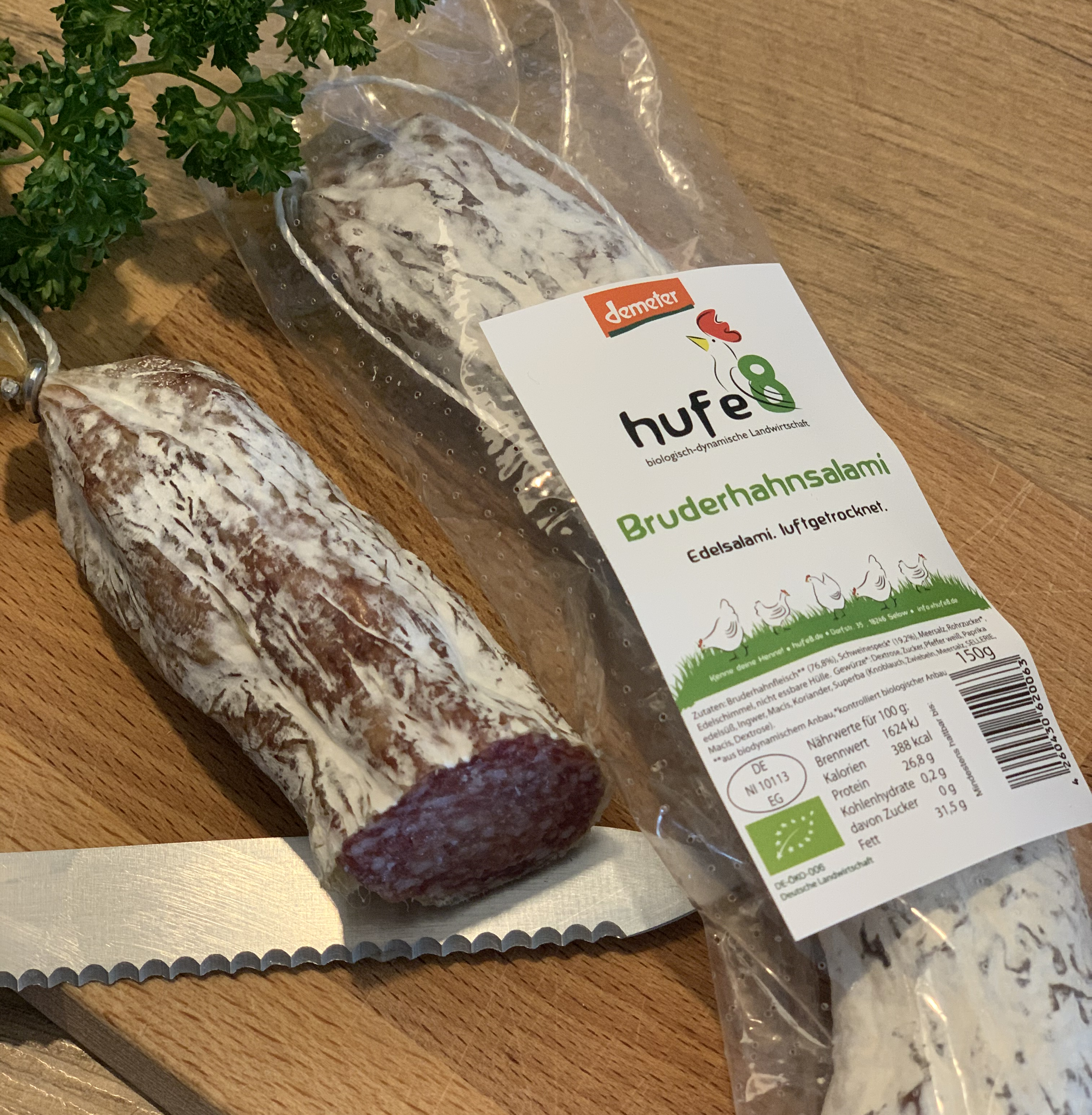 Bruderhahnsalami, luftgetrocknet